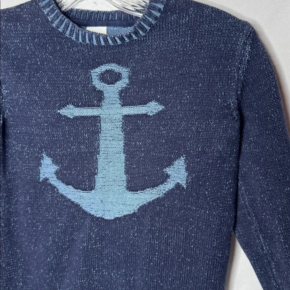 Gymboree Navy Blue Anchor Ribbed Knit Sweater. Size 5-6.